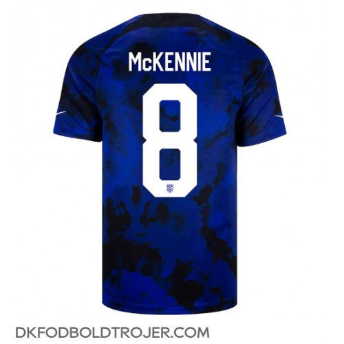 Billige Forenede Stater Weston McKennie #8 Udebane Fodboldtrøjer VM 2022 Kortærmet